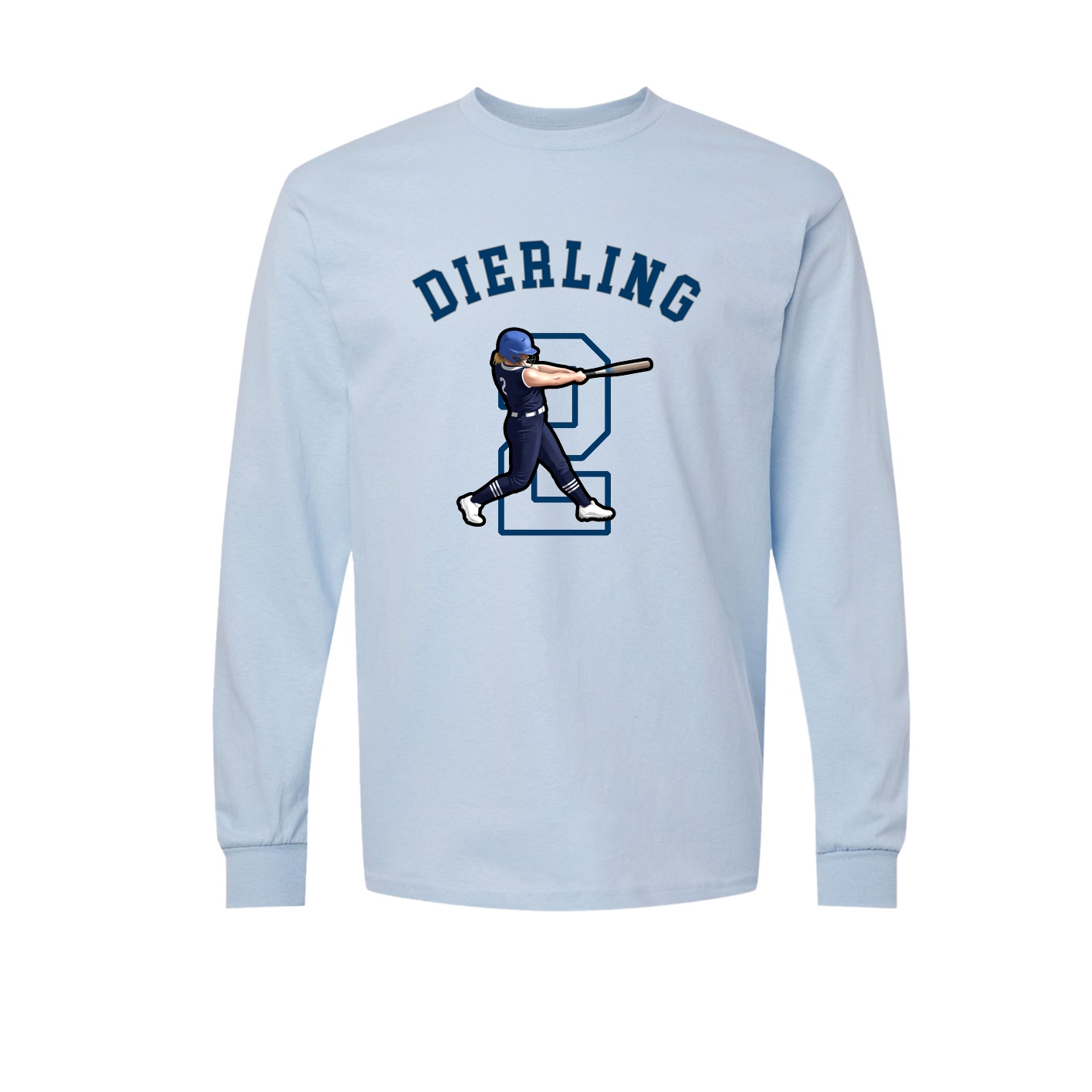 Long Sleeve Tee — Shirsey Arch in Light Blue