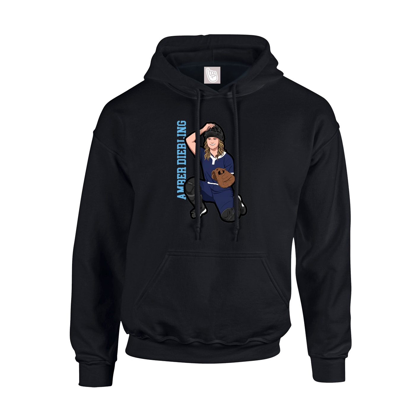Youth Hoodie — Name Vertical in Black