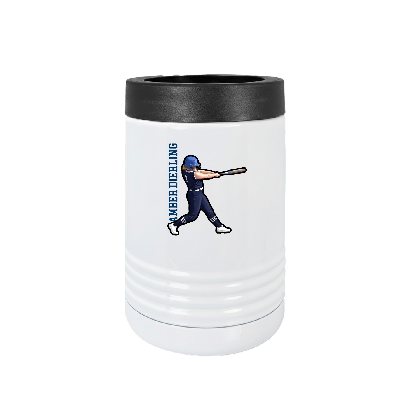 Beverage Holder — Name Vertical in White