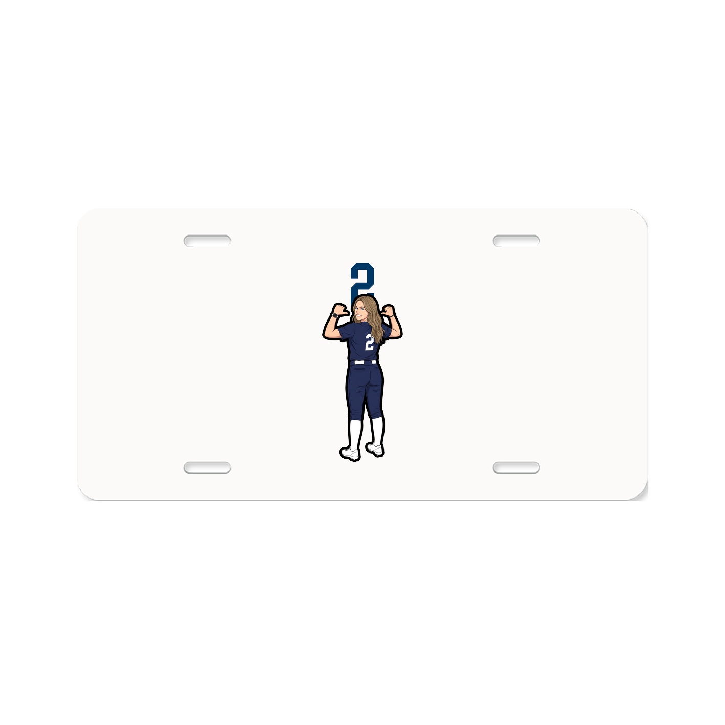 License Plate — Number Top in Classic