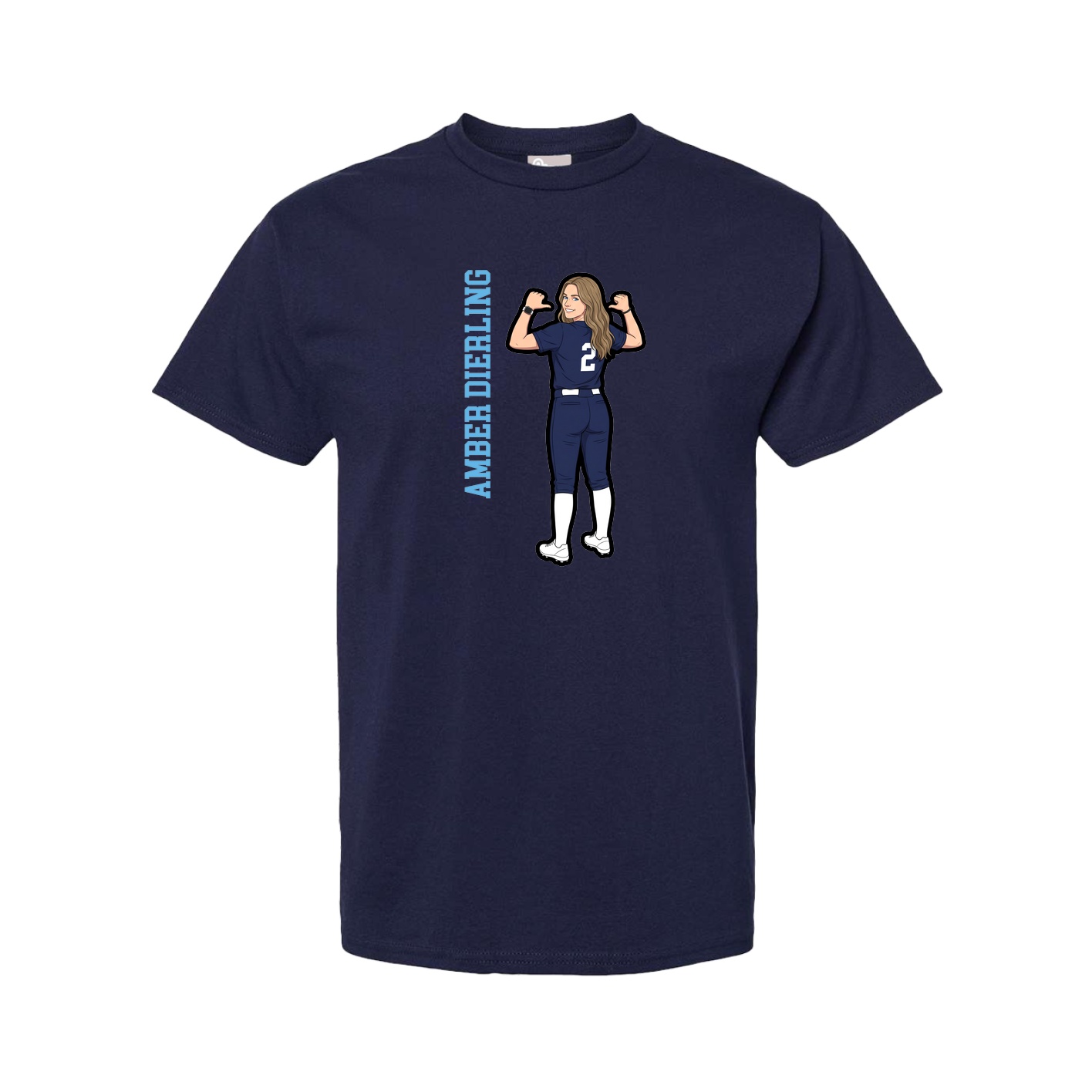 Tee — Name Vertical in Navy