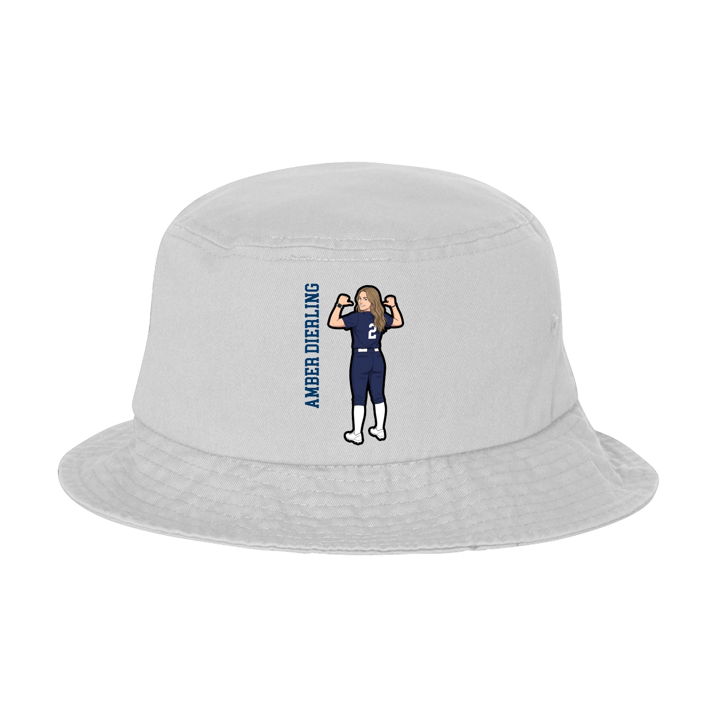 Bucket Cap — Name Vertical in White