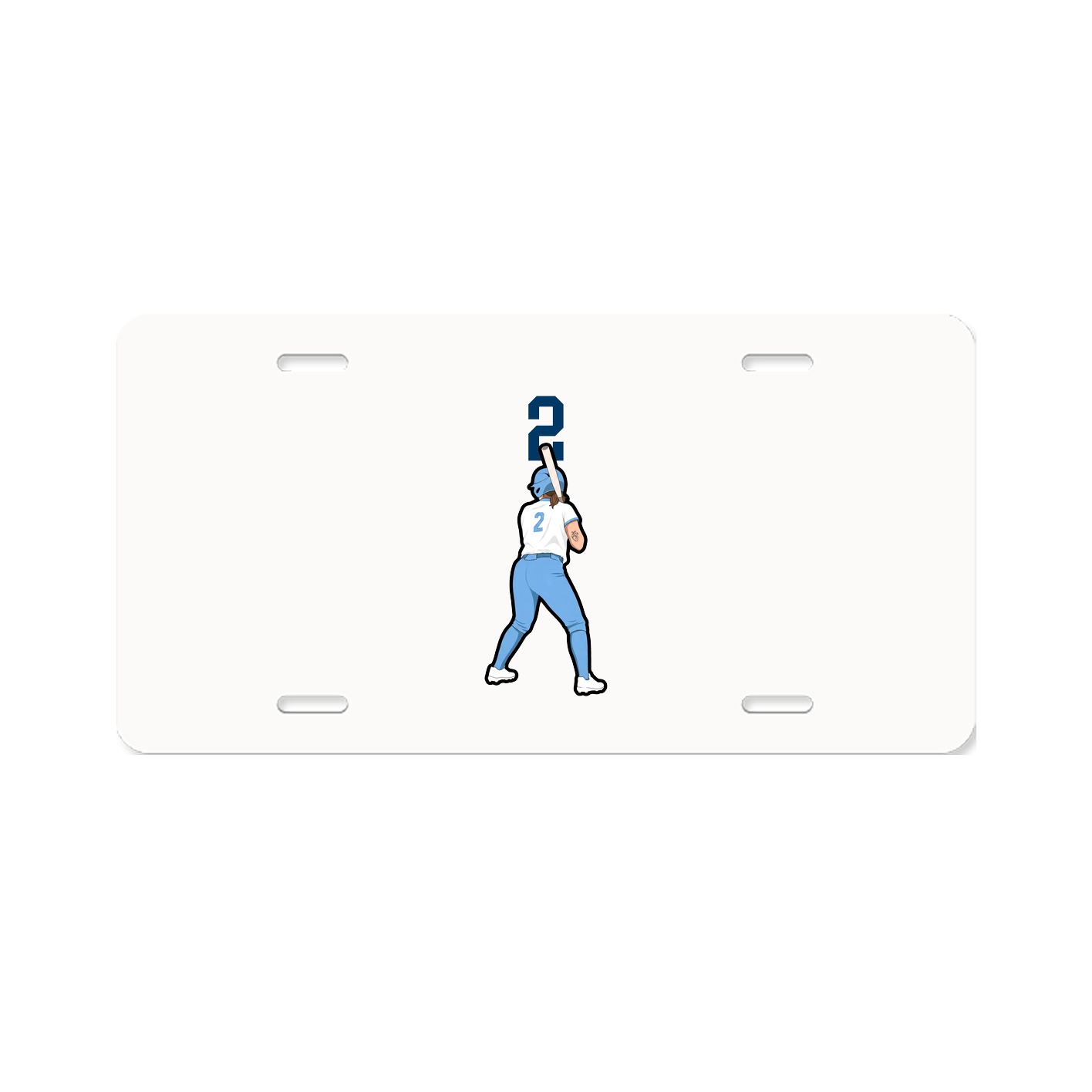 License Plate — Number Top in Classic