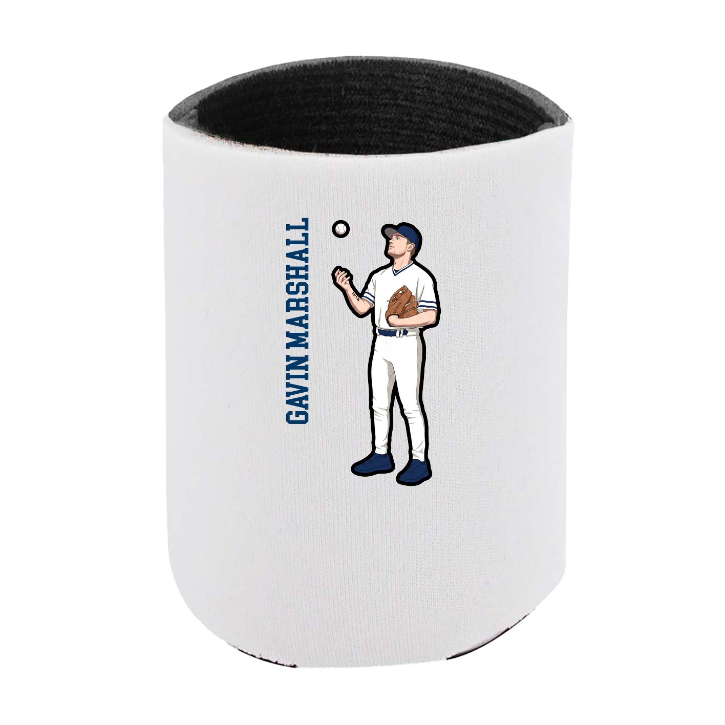 Can Holder — Name Vertical in White