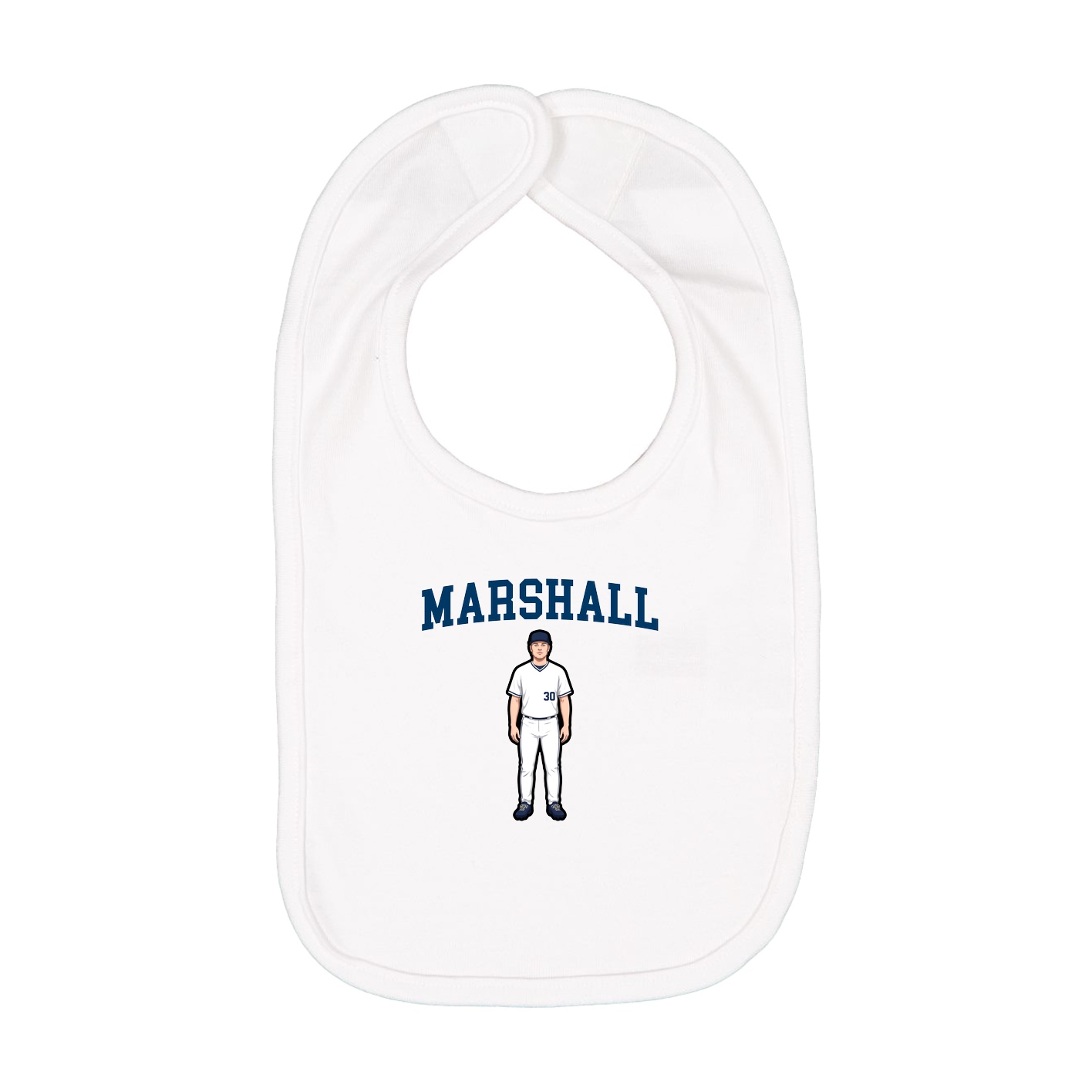 Infant Bib — Shirsey in White