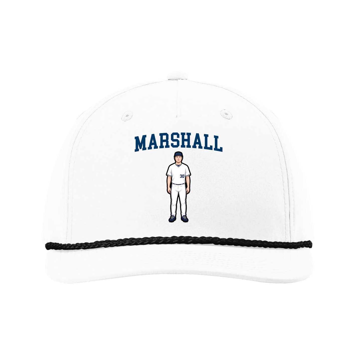 Five-Panel Classic Rope Cap — Shirsey in White