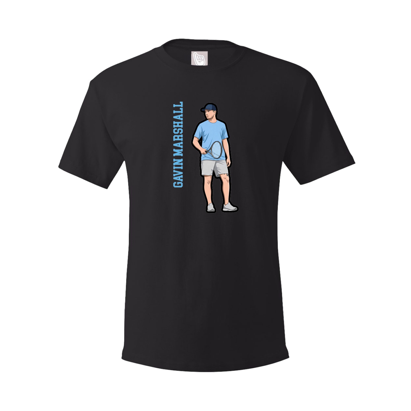 Youth Tee — Name Vertical in Black