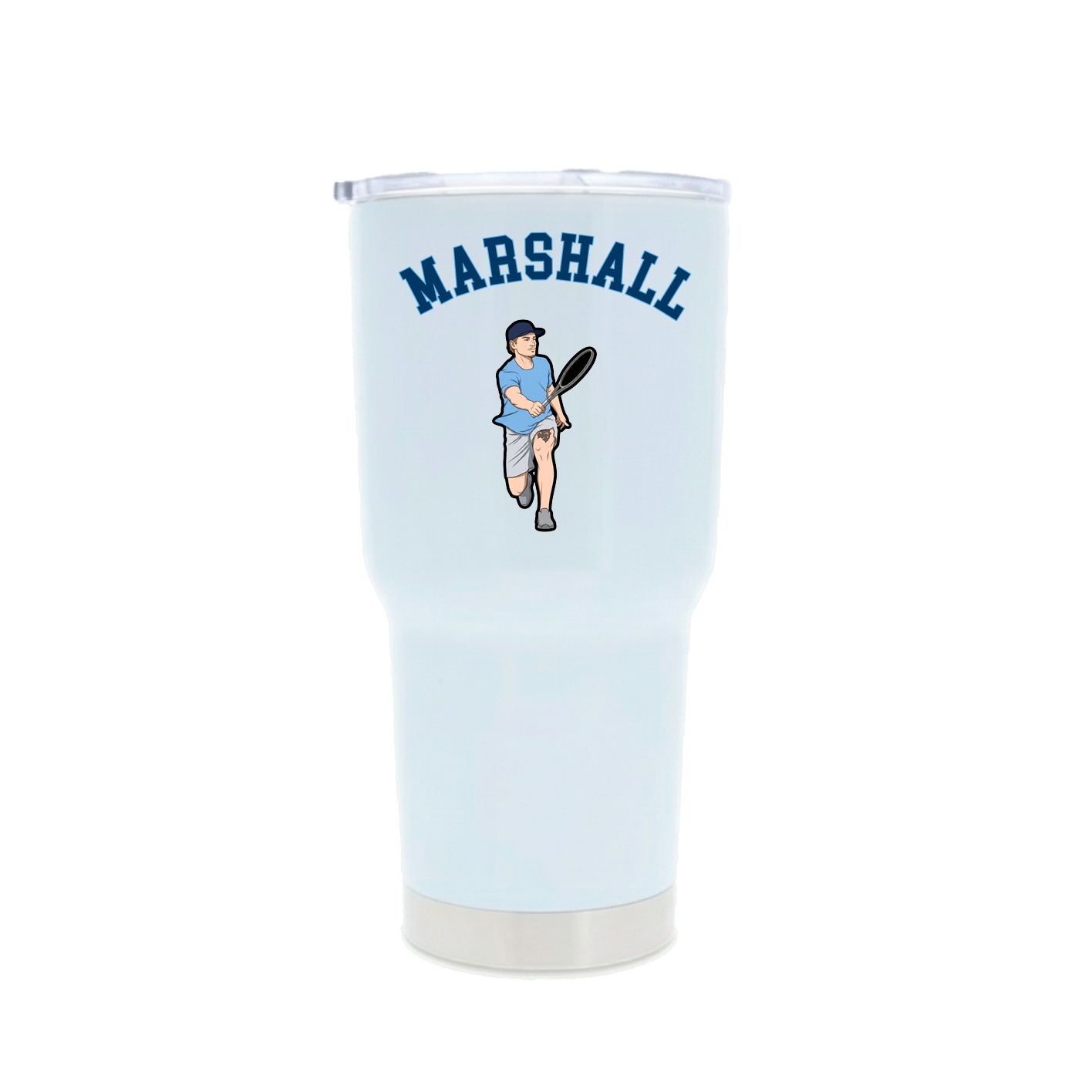 30oz Stainless Steel Tumbler — Shirsey Arch in White