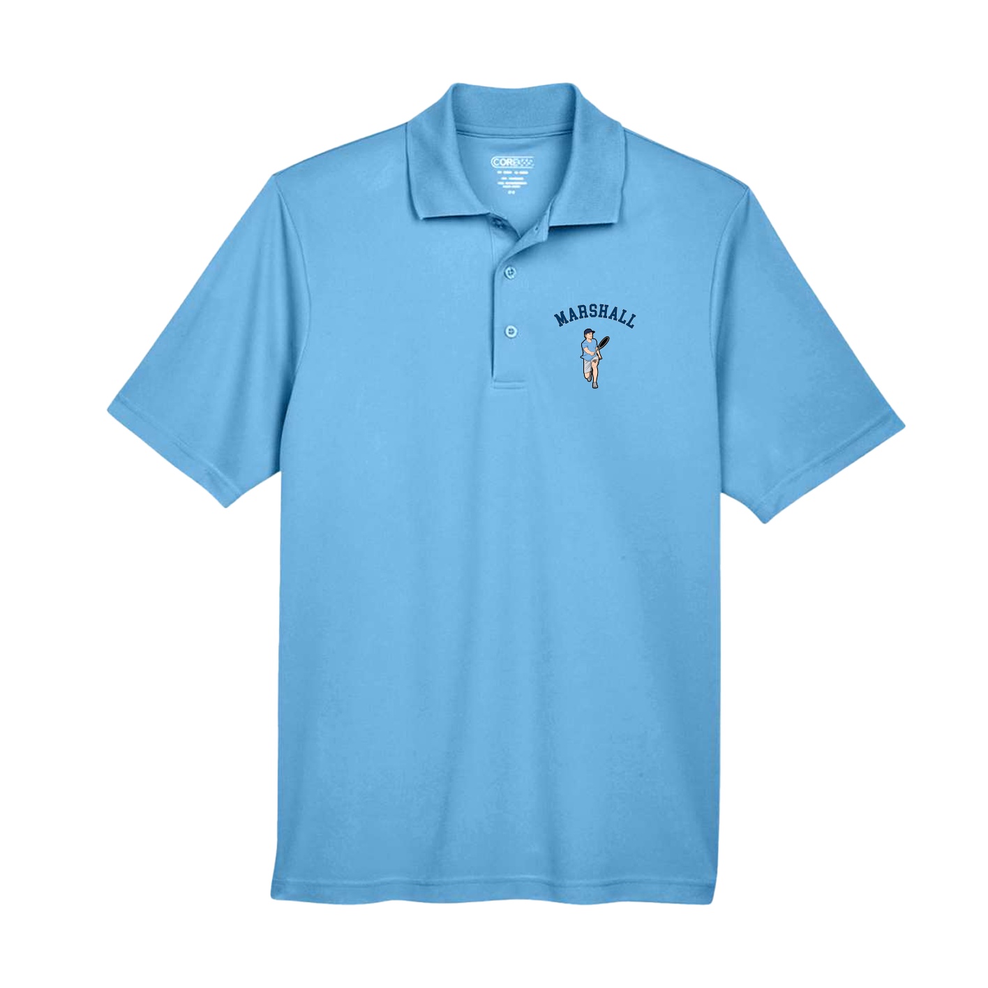 Performance Polo — Shirsey Arch in Powder Blue