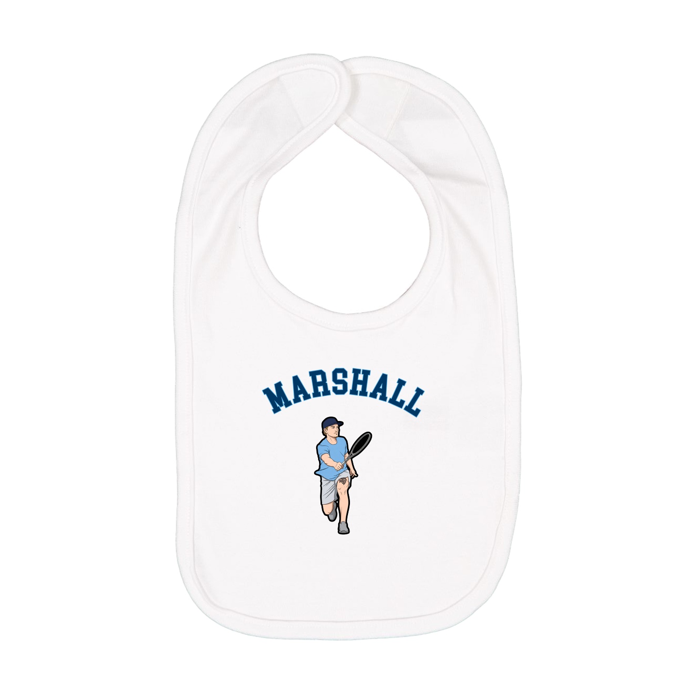 Infant Bib — Shirsey Arch in White