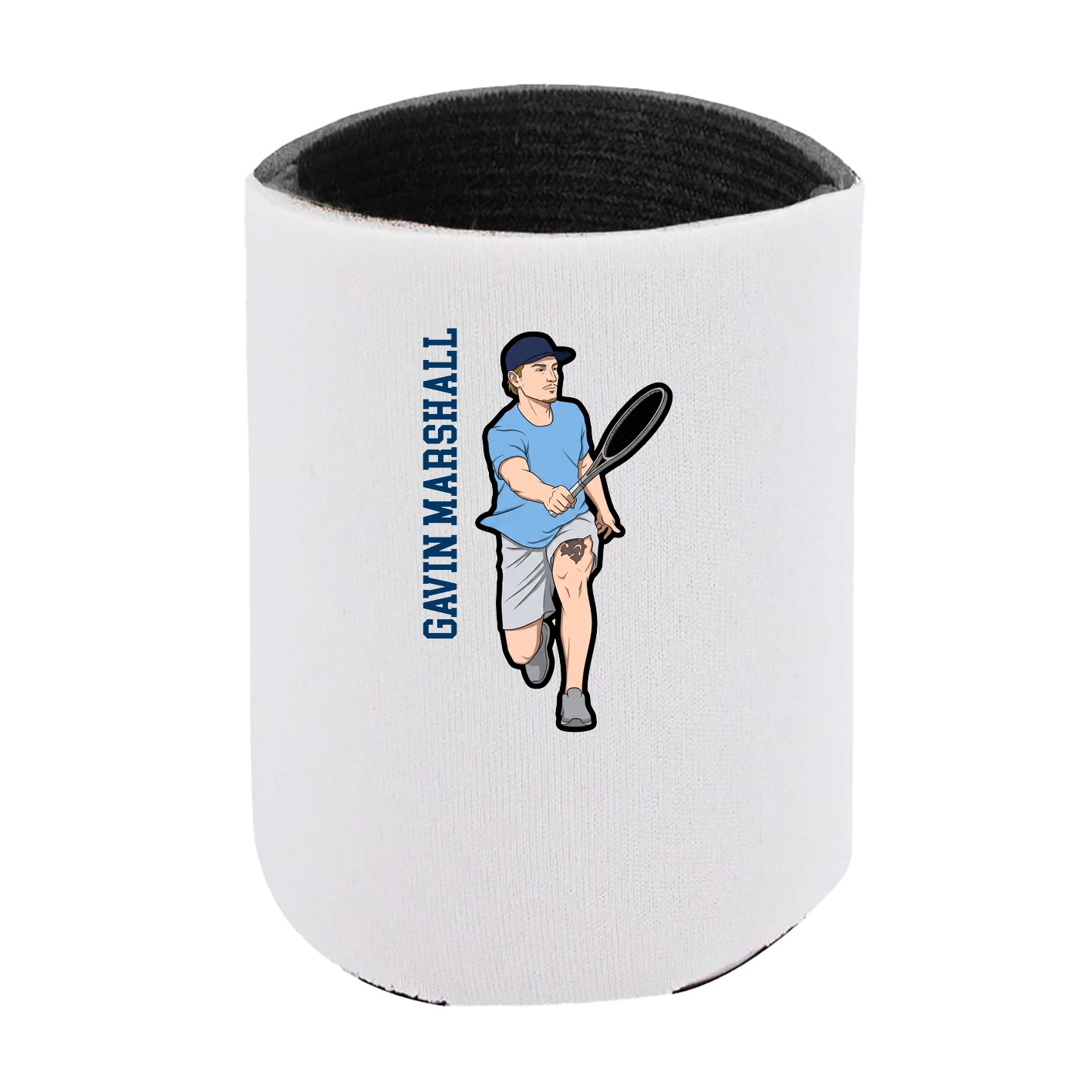 Can Holder — Name Vertical in White