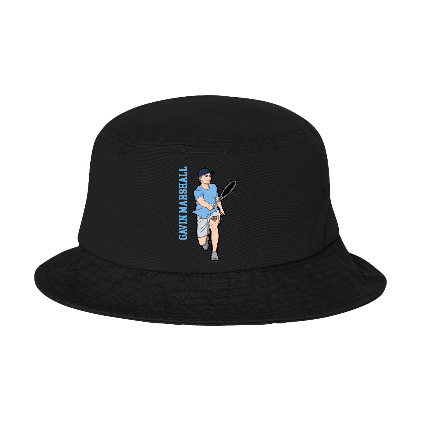 Bucket Cap — Name Vertical in Black