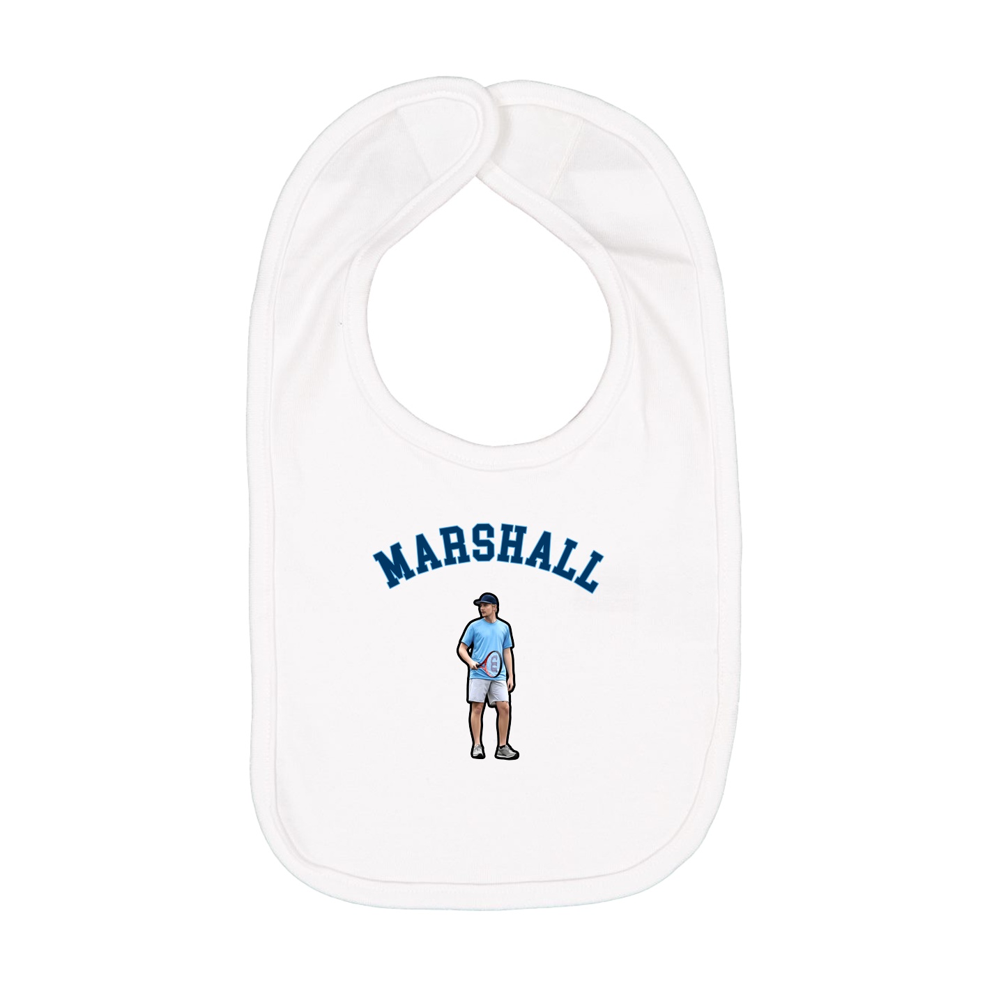 Infant Bib — Shirsey Arch in White