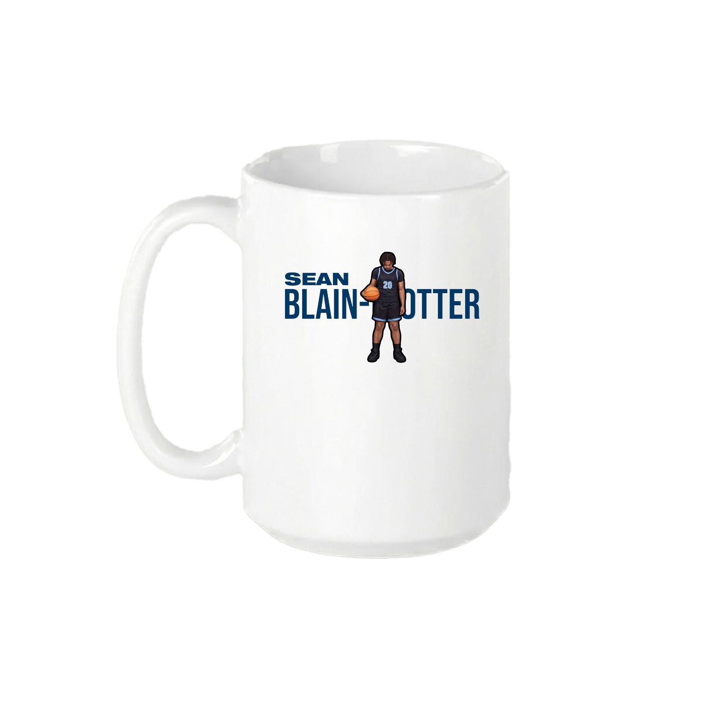 15oz Coffee Mug — Player Name in White