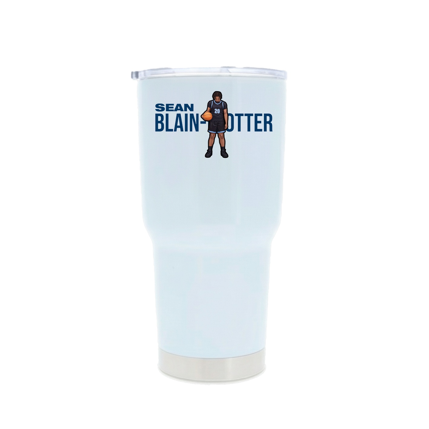 30oz Stainless Steel Tumbler — Player Name in White