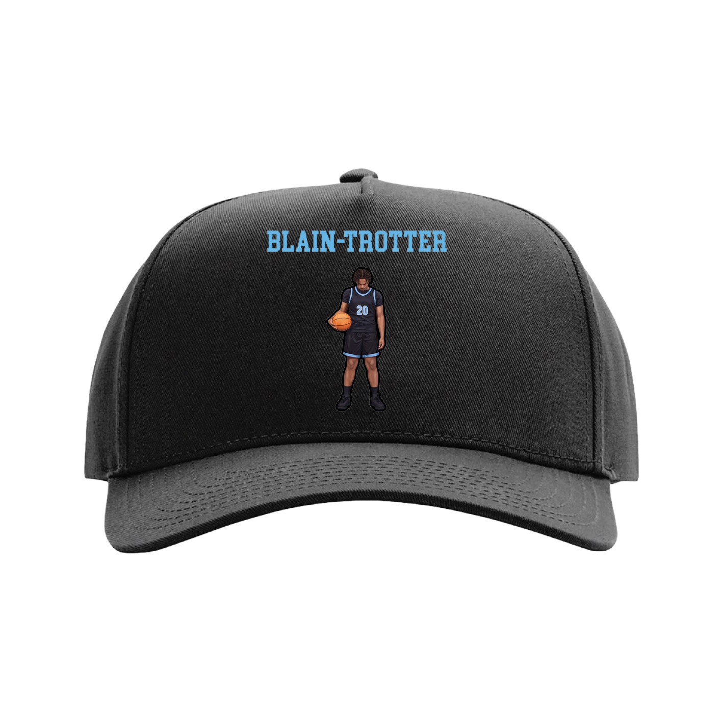 Full Fabric Five-Panel Champ Cap — Shirsey in Black