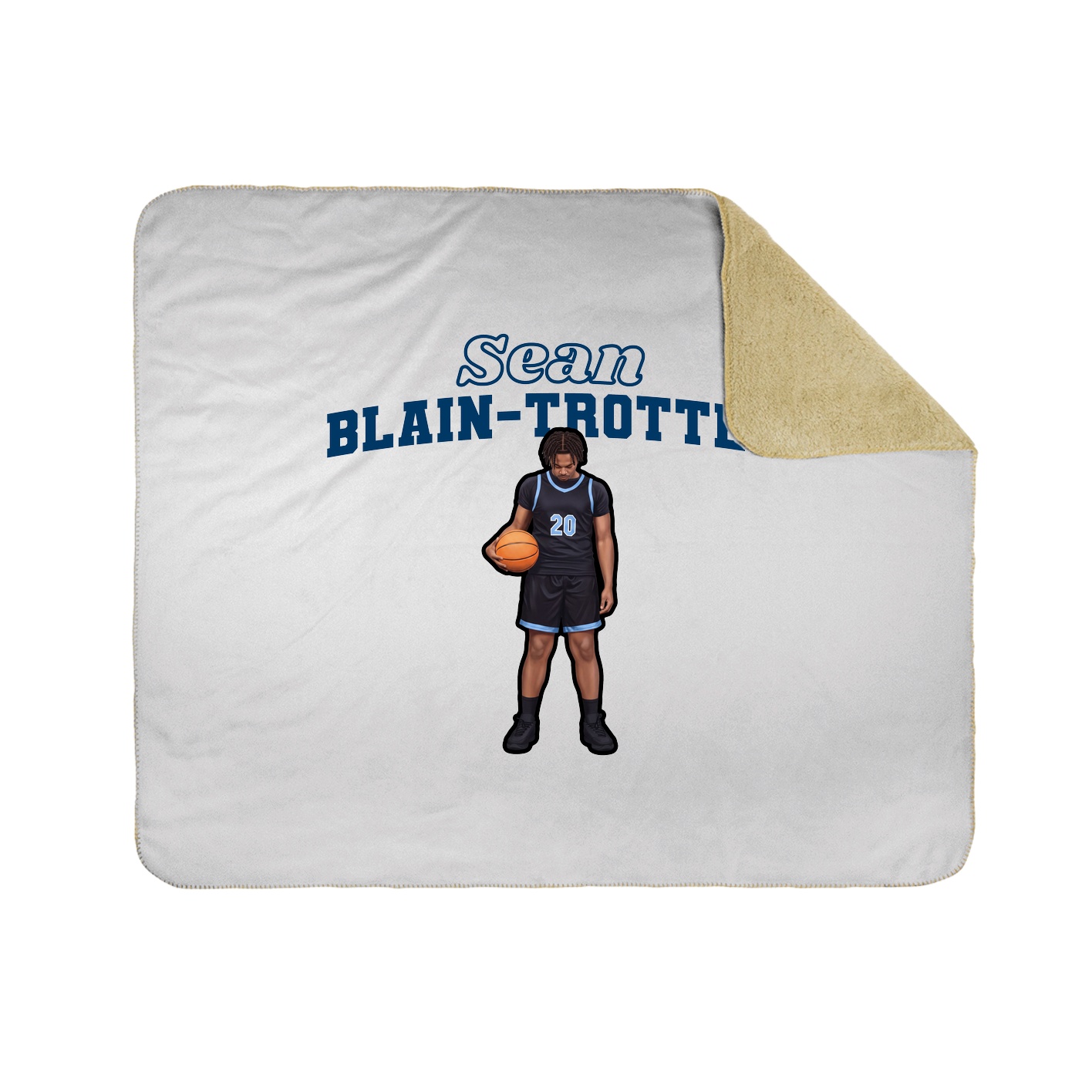 Throw Blanket — Name Arch in White