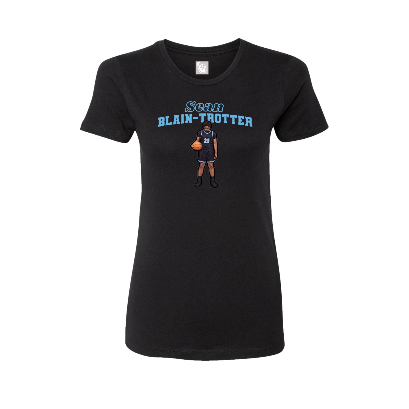 Fitted Women's Tee — Name Arch in Black