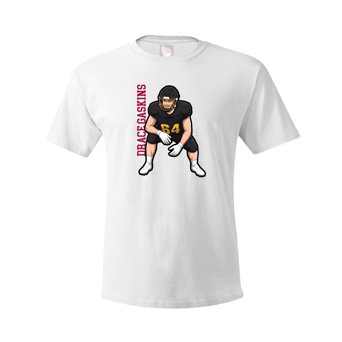 Tee — Name Vertical in White