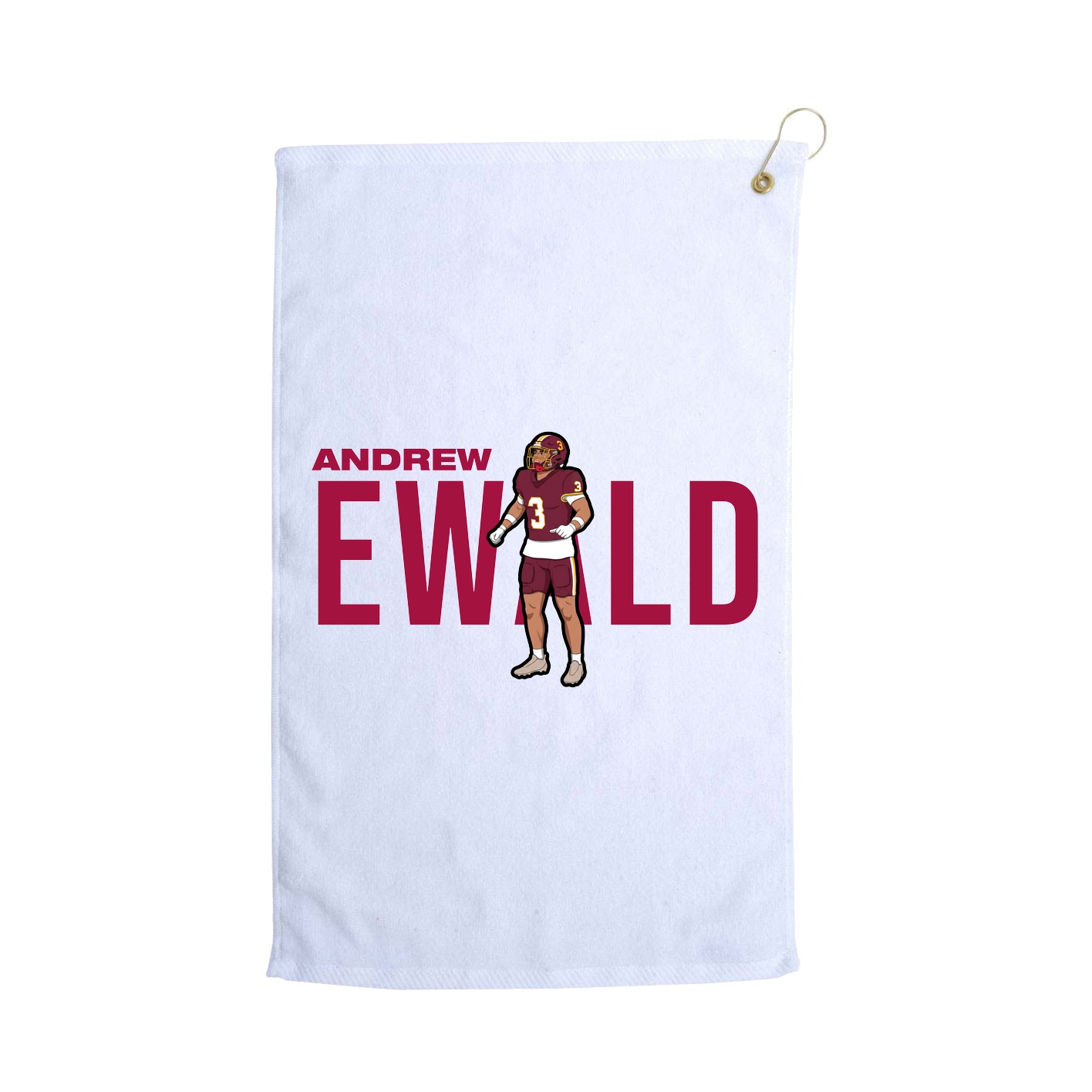 Golf Towel — Player Name in White
