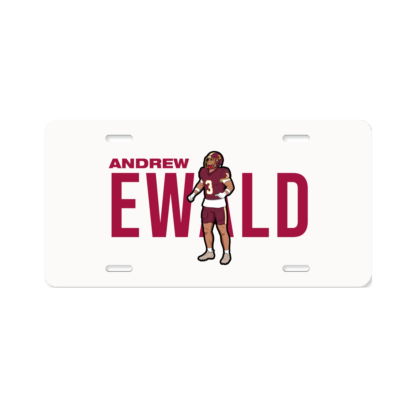 License Plate — Player Name in Classic