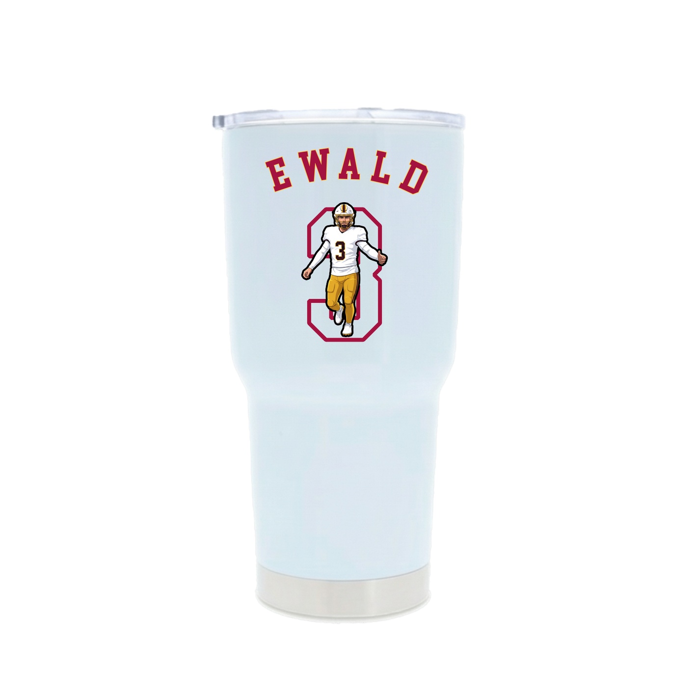 30oz Stainless Steel Tumbler — Shirsey Arch in White