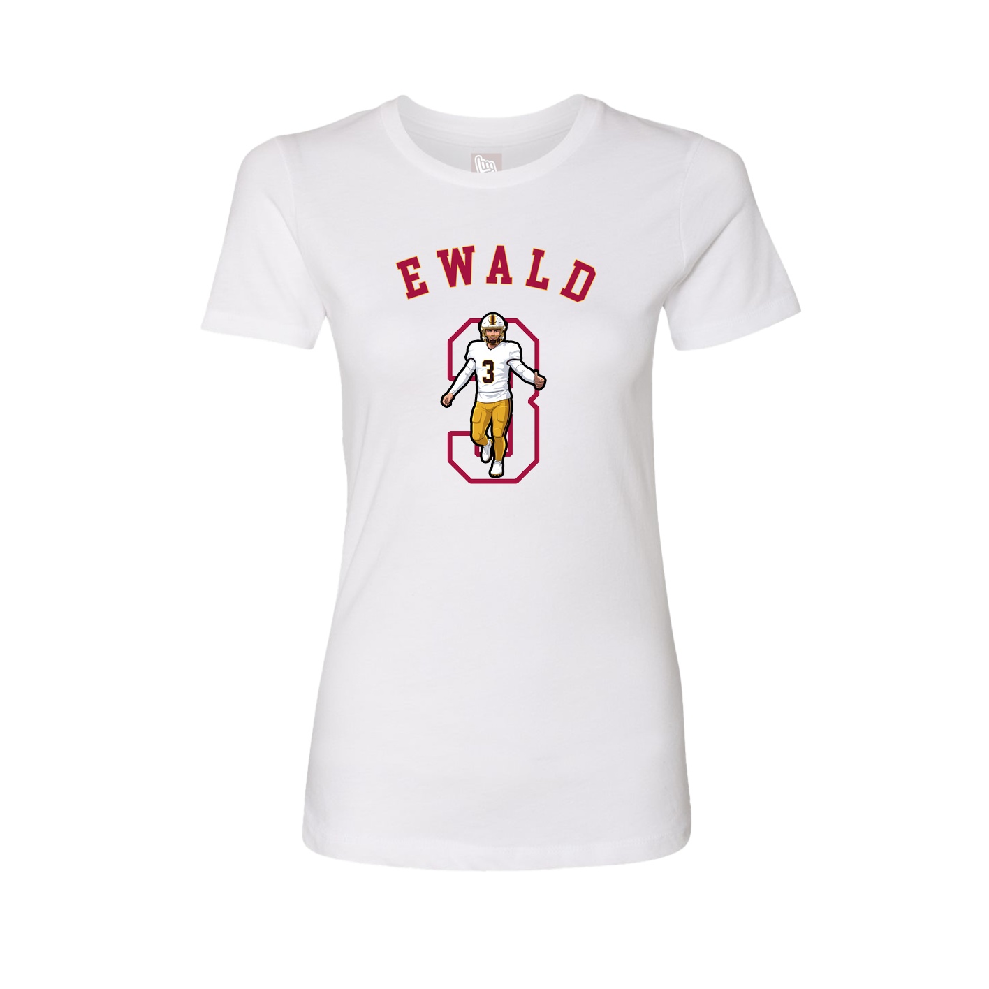 Fitted Women's Tee — Shirsey Arch in White