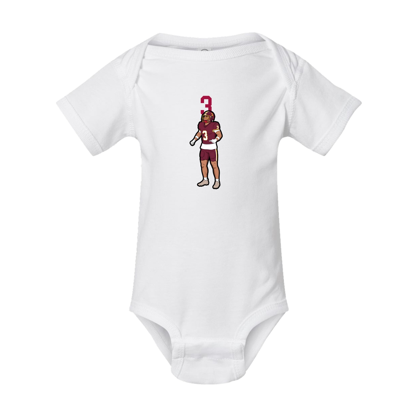 Baby Onesie — Number Top in White