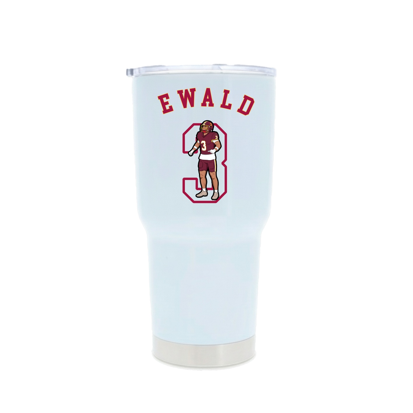 30oz Stainless Steel Tumbler — Shirsey Arch in White