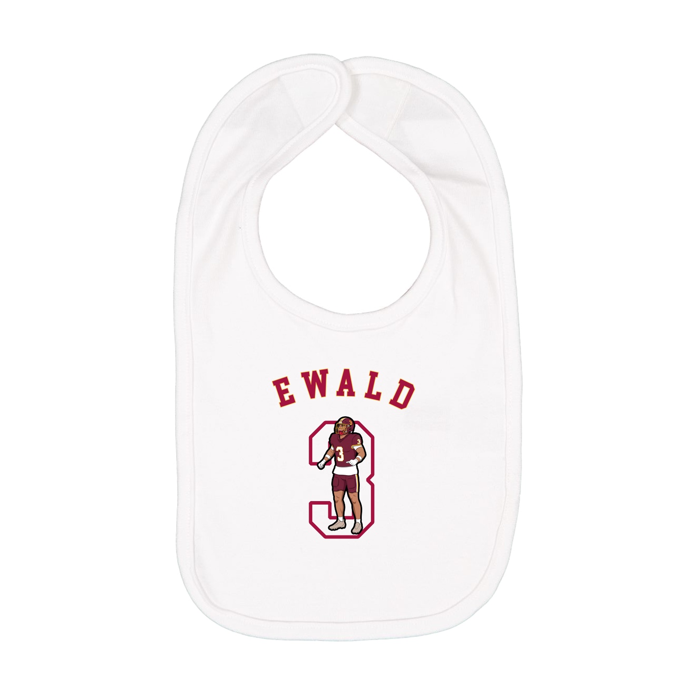Infant Bib — Shirsey Arch in White