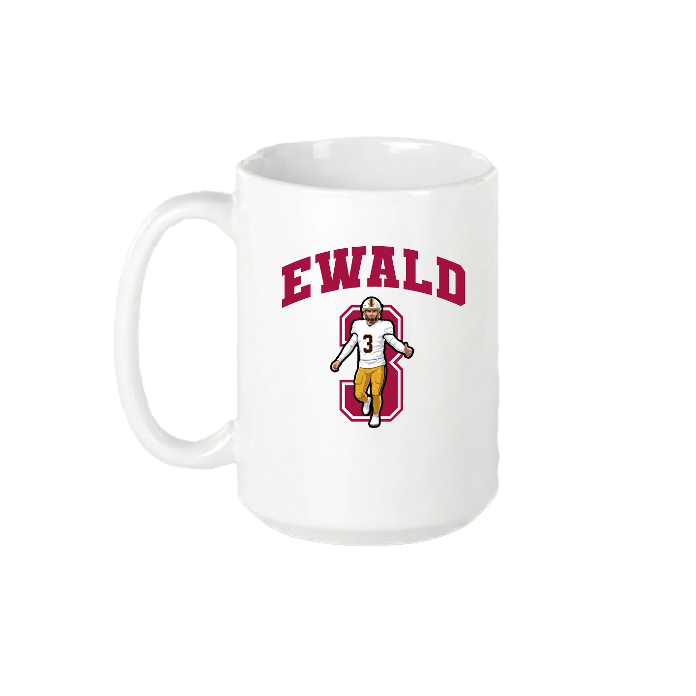 15oz Coffee Mug — Number in White