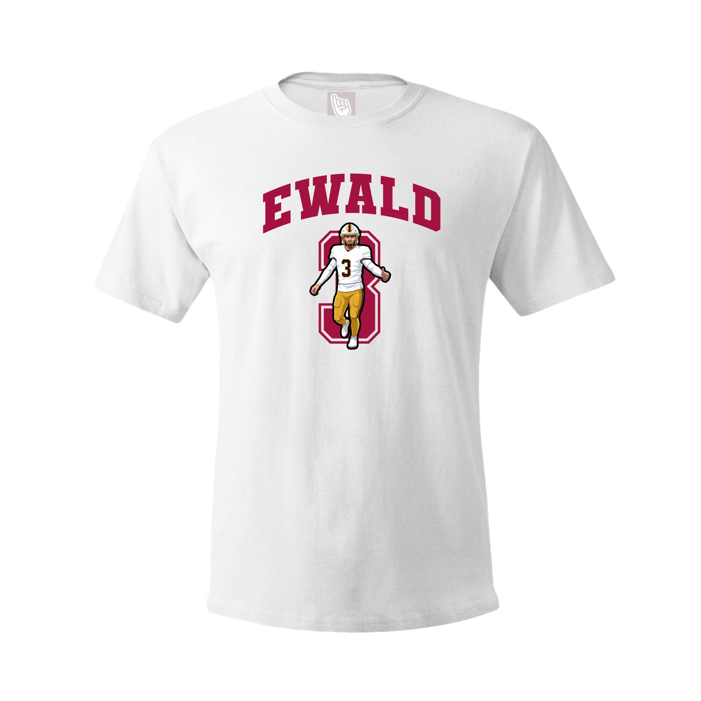 Youth Tee — Number in White