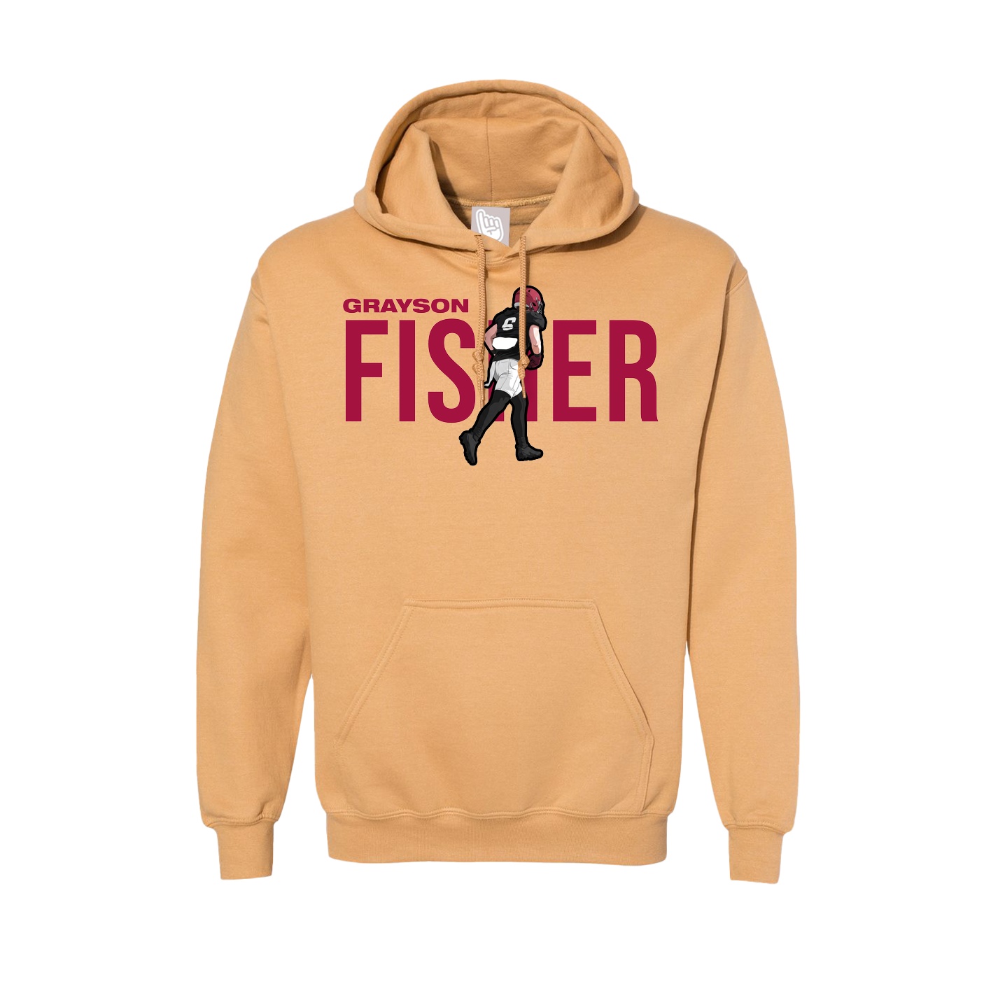 Hoodie — Player Name in Vegas Gold