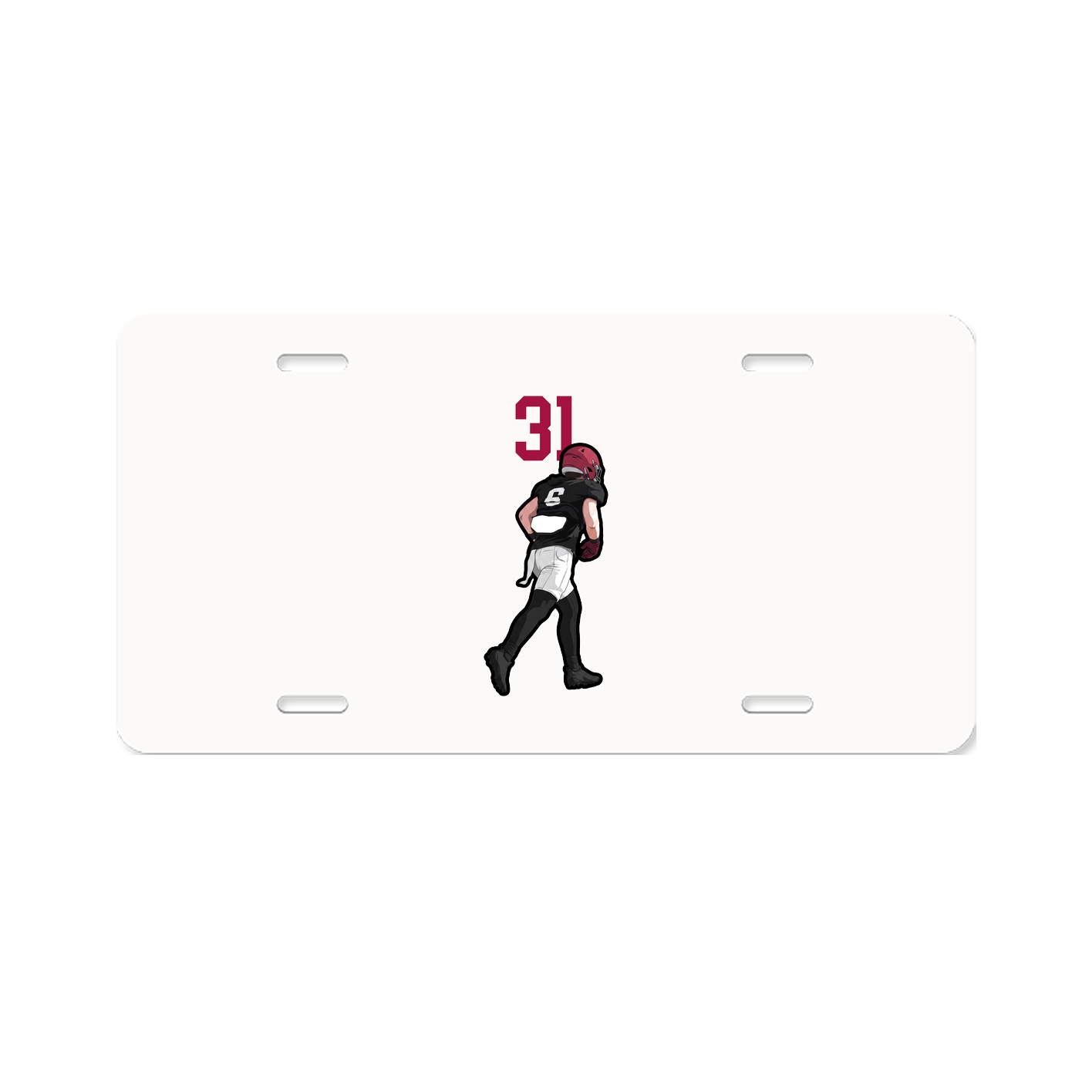 License Plate — Number Top in Classic