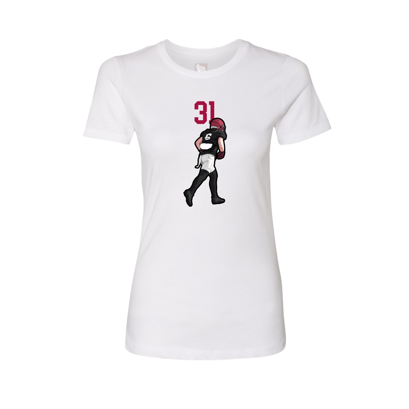 Fitted Women's Tee — Number Top in White