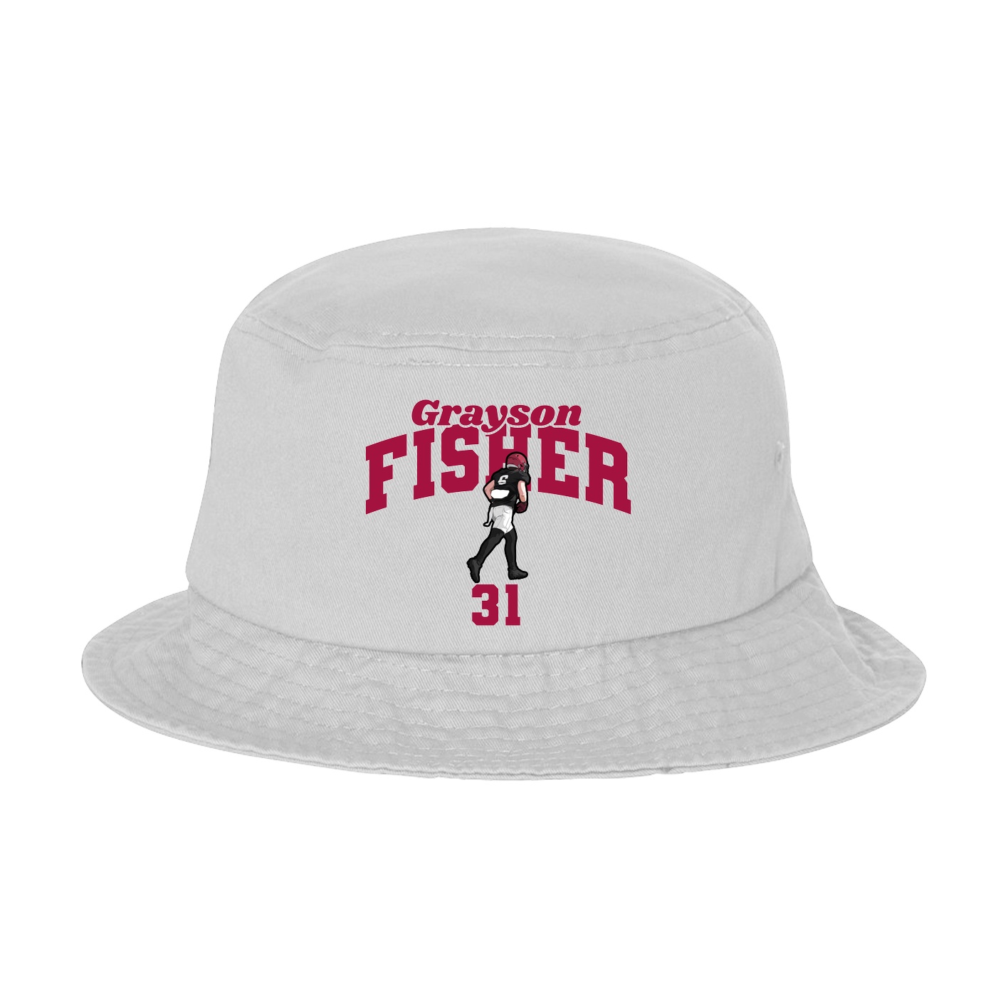 Bucket Cap — Signature Arch in White