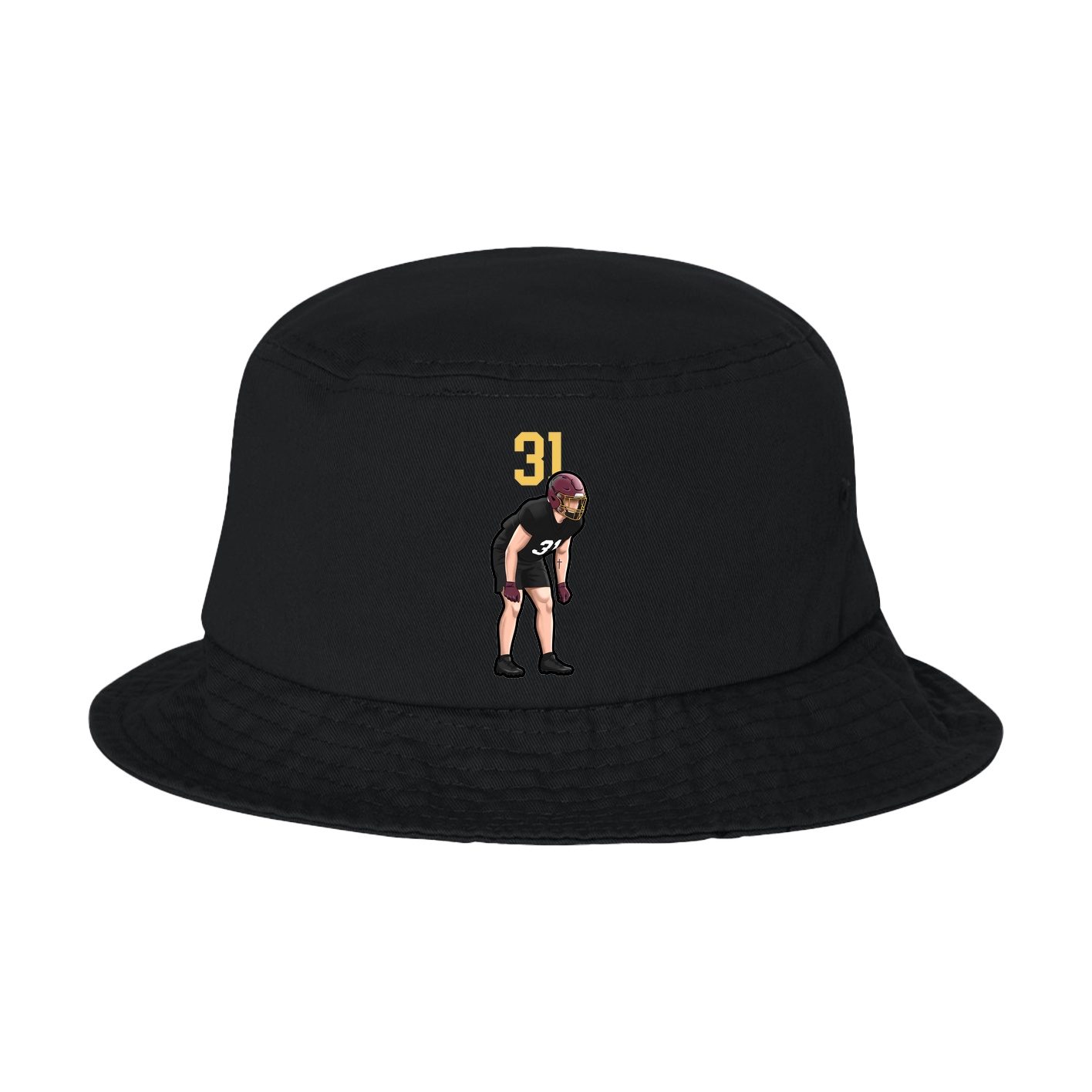 Bucket Cap — Number Top in Black