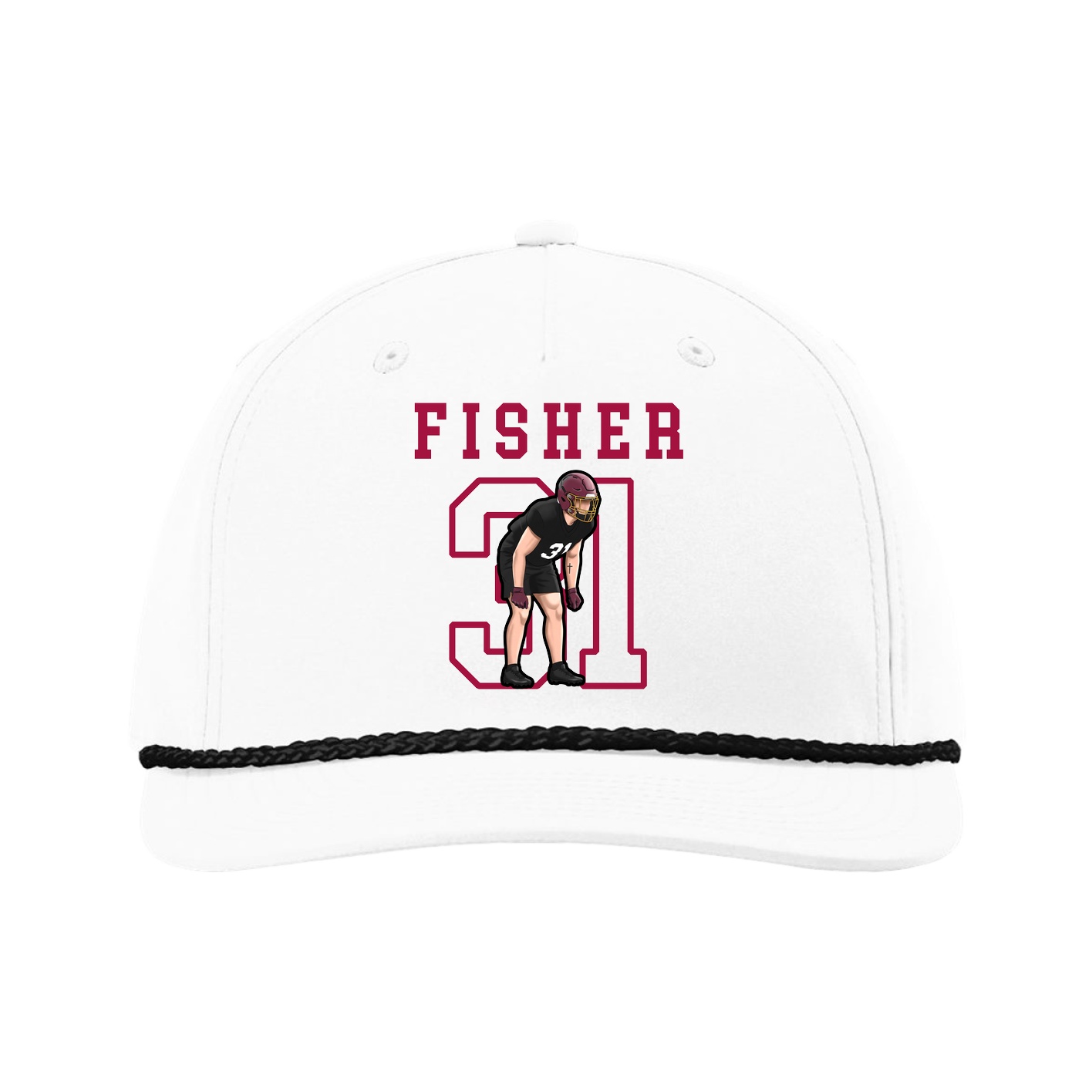Five-Panel Classic Rope Cap — Shirsey in White