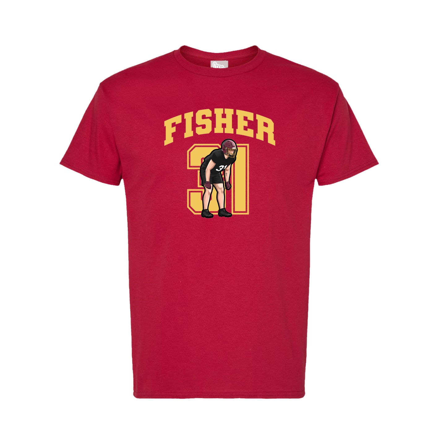 Tee — Number in Crimson