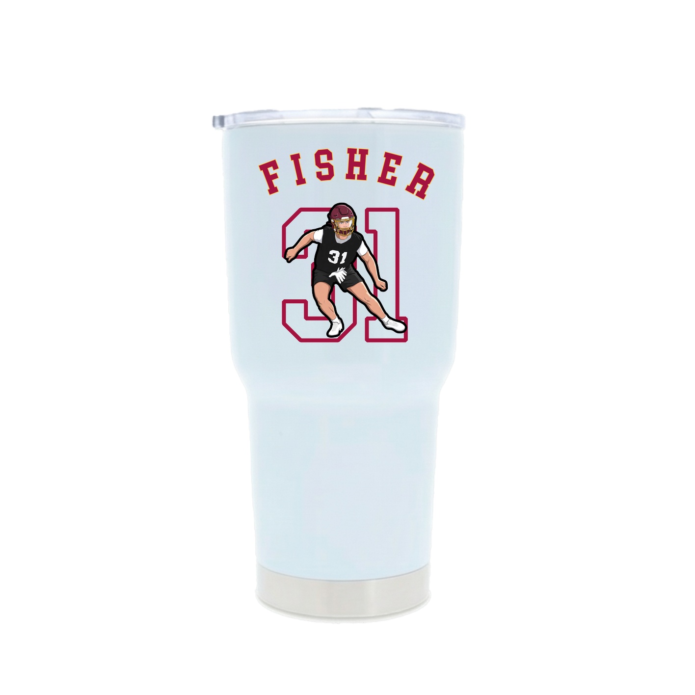 30oz Stainless Steel Tumbler — Shirsey Arch in White
