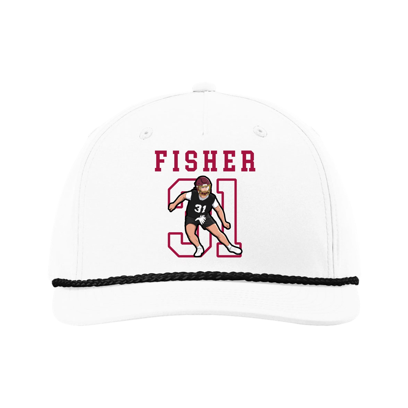 Five-Panel Classic Rope Cap — Shirsey in White