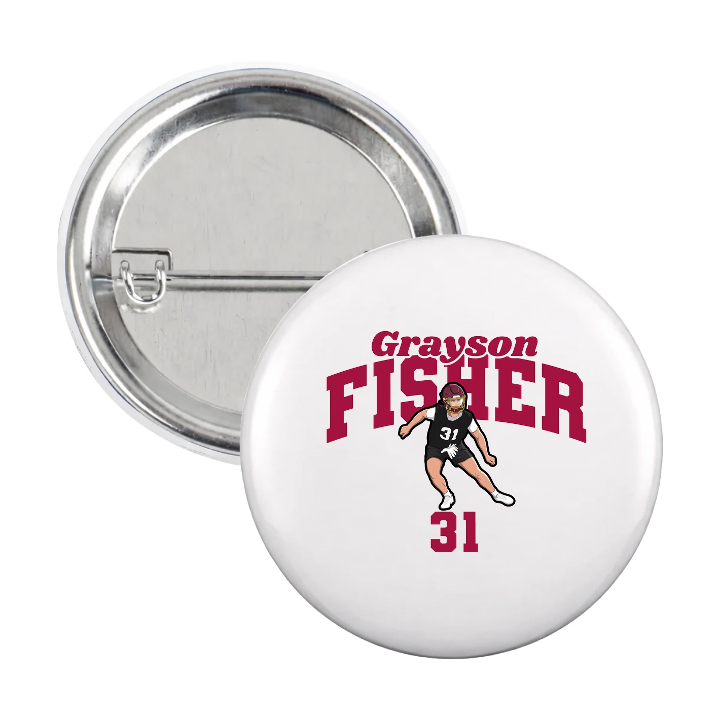 Game Day Button — Signature Arch in White