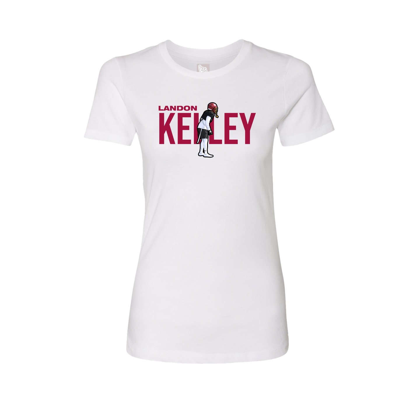 Fitted Women's Tee — Player Name in White