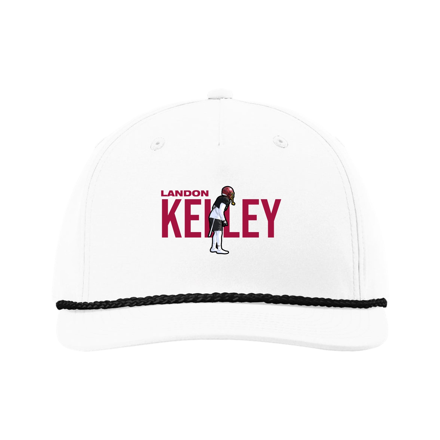 Five-Panel Classic Rope Cap — Player Name in White