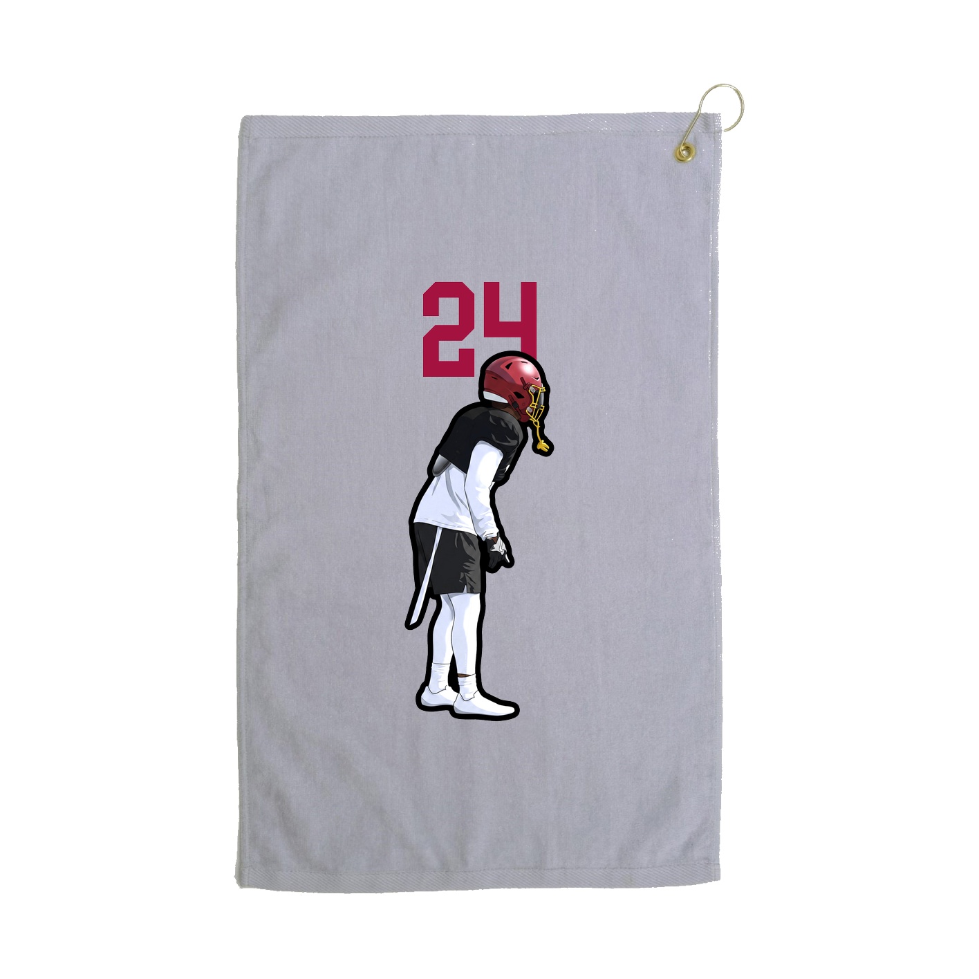 Golf Towel — Number Top in Grey