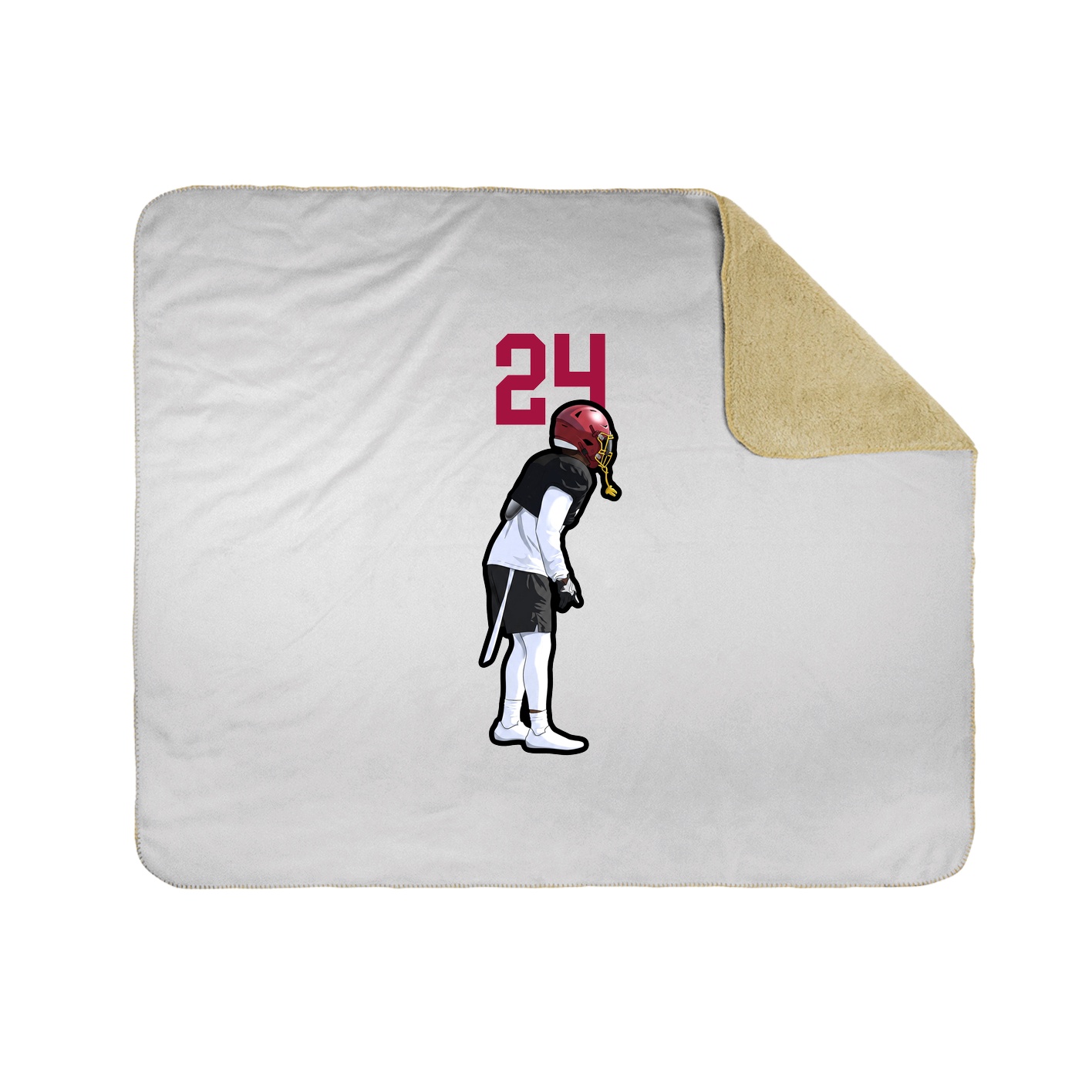 Throw Blanket — Number Top in White