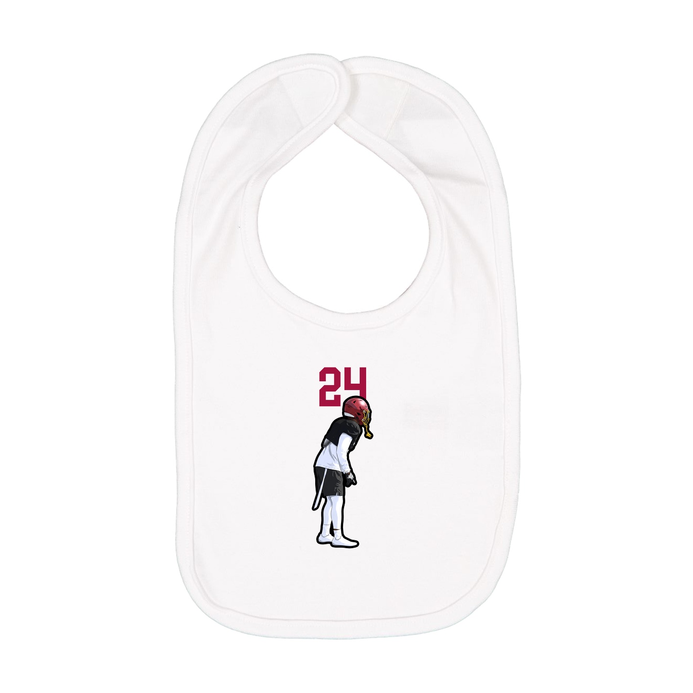 Infant Bib — Number Top in White