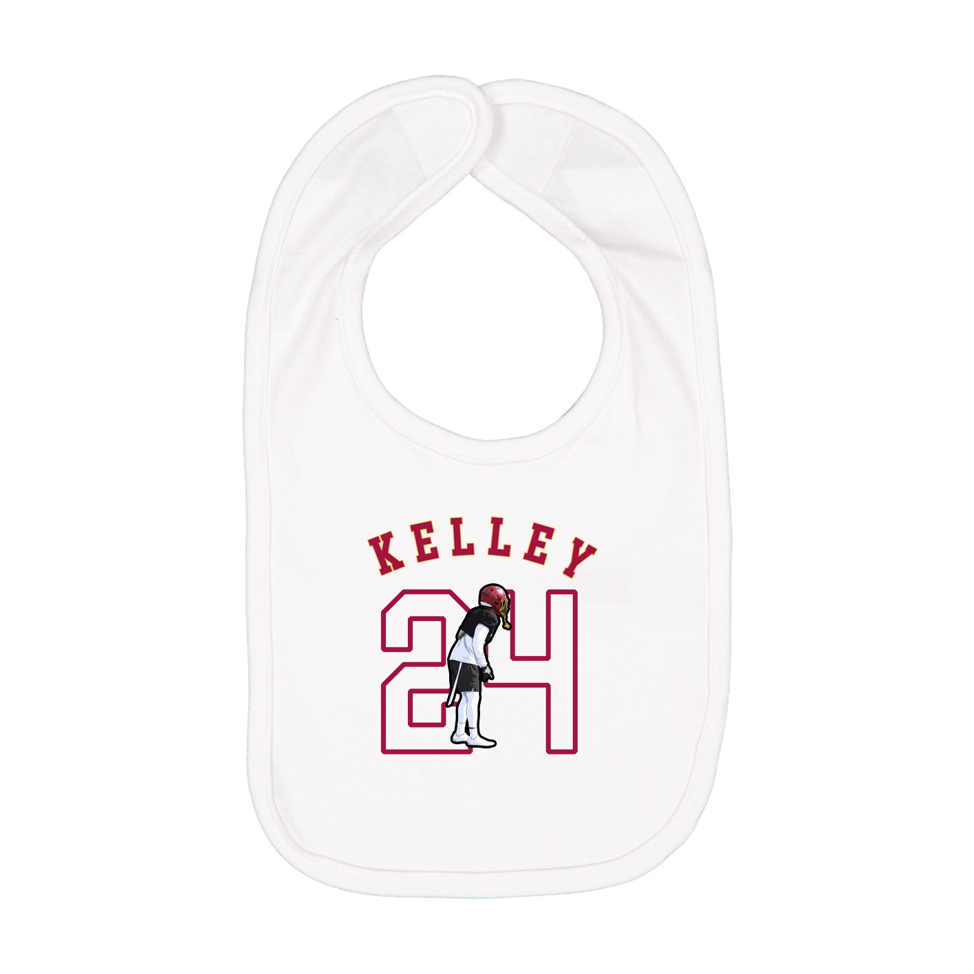 Infant Bib — Shirsey Arch in White