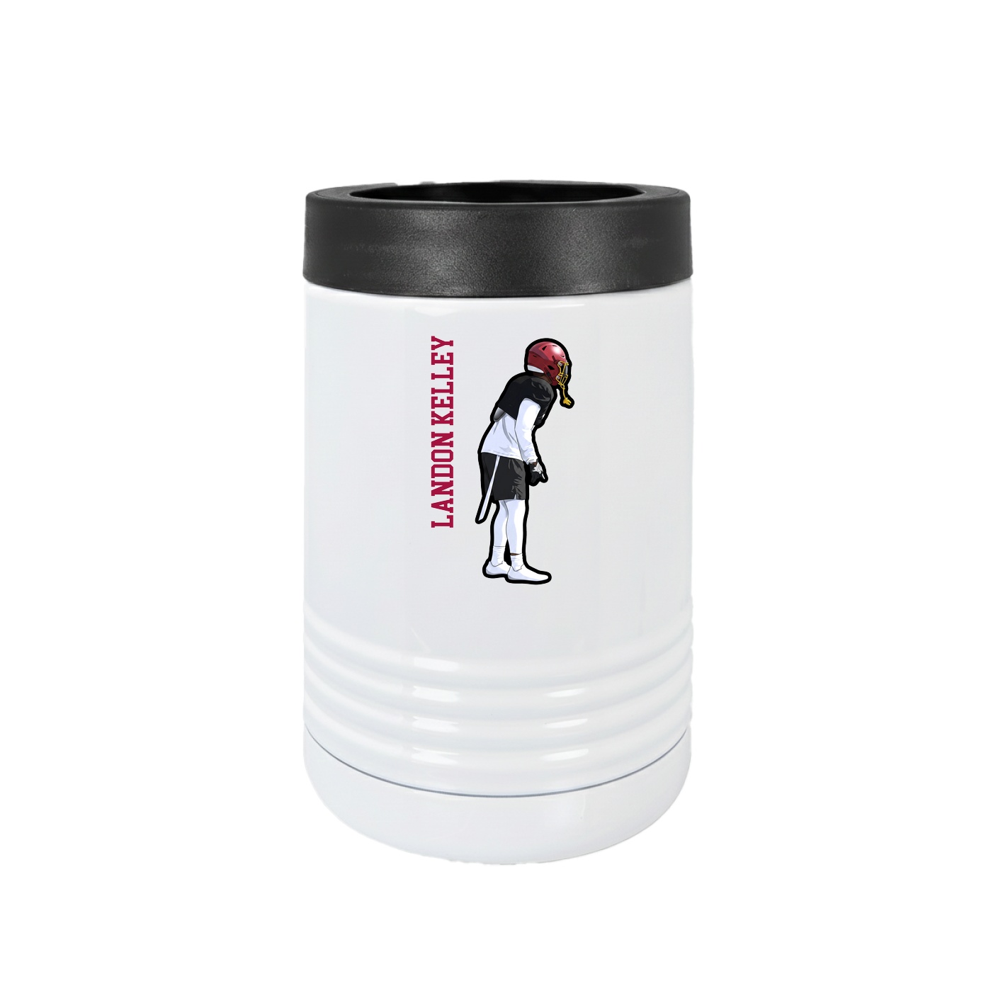Beverage Holder — Name Vertical in White