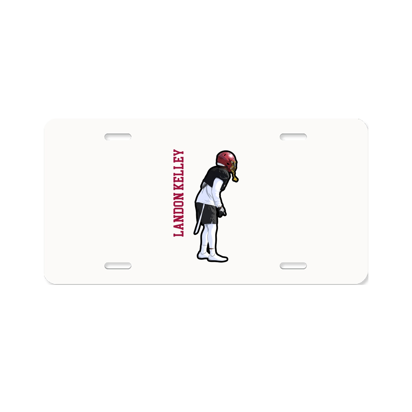 License Plate — Name Vertical in Classic